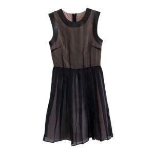 Nha Khanh Black Nude Chiffon Mini Dress